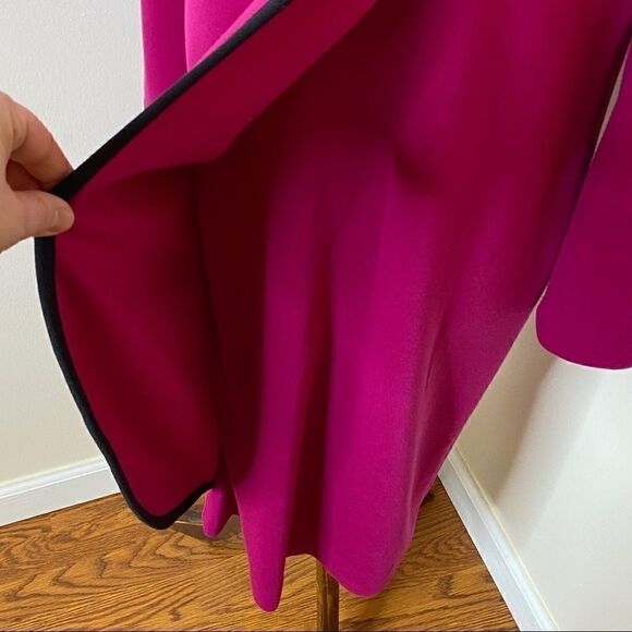 Caron Chicago Vintage Magenta Mock Neck Dress Sz 8 - Picture 5 of 6
